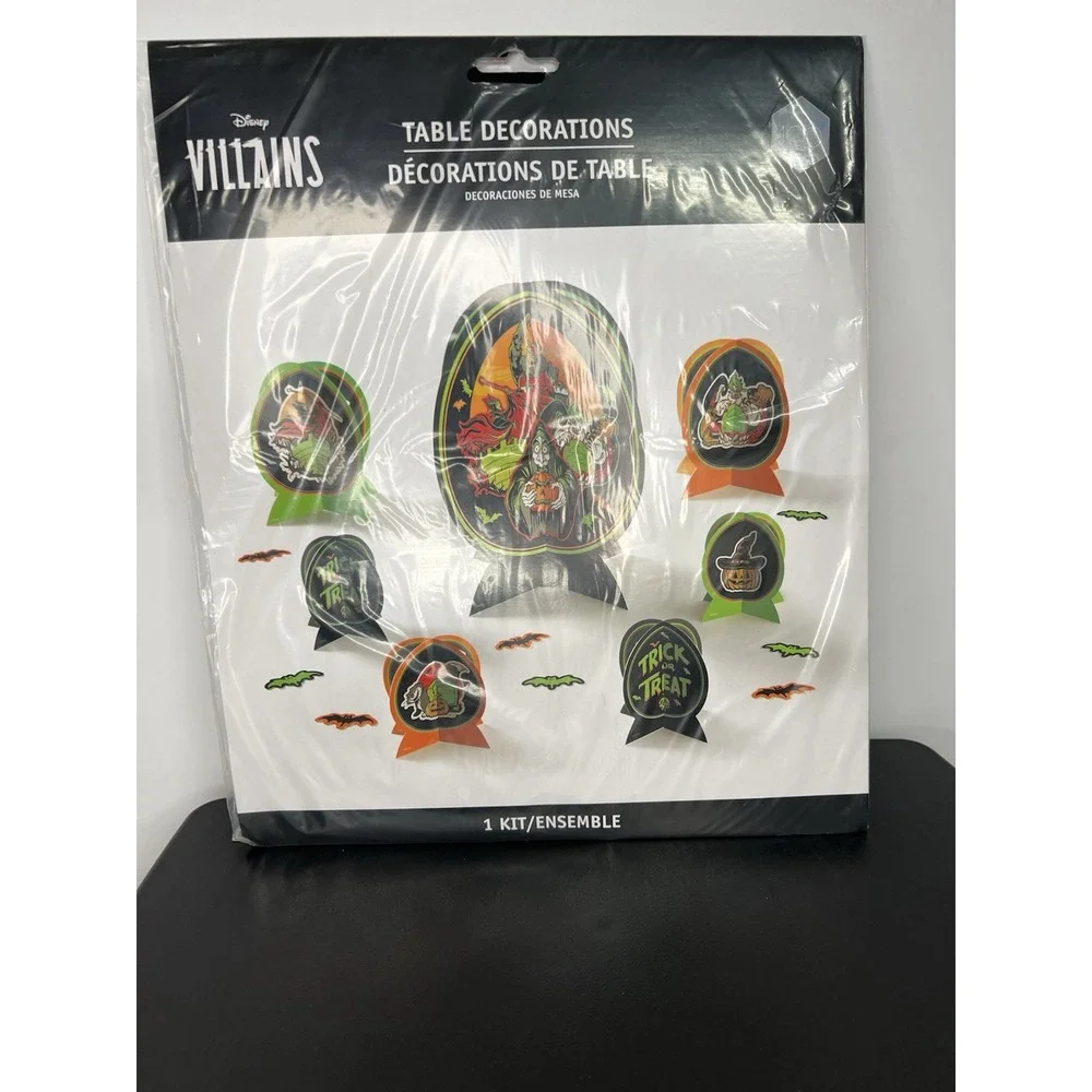 NEW Disney Villains Halloween Haunted House‎ Carnival Table Decor Kit